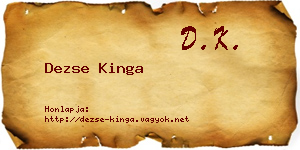 Dezse Kinga névjegykártya